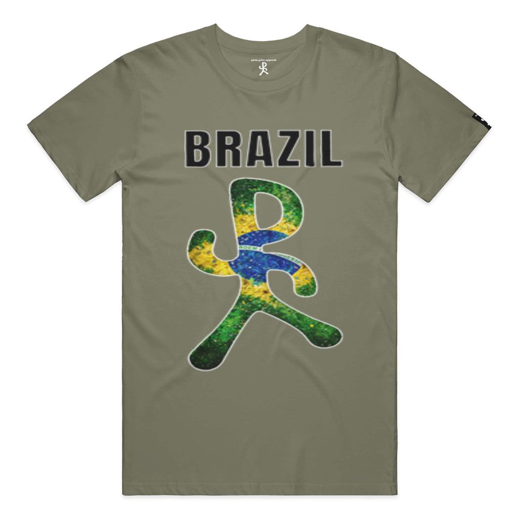 Brazil Military Green Running Man Tee