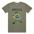 Brazil Military Green Running Man Tee