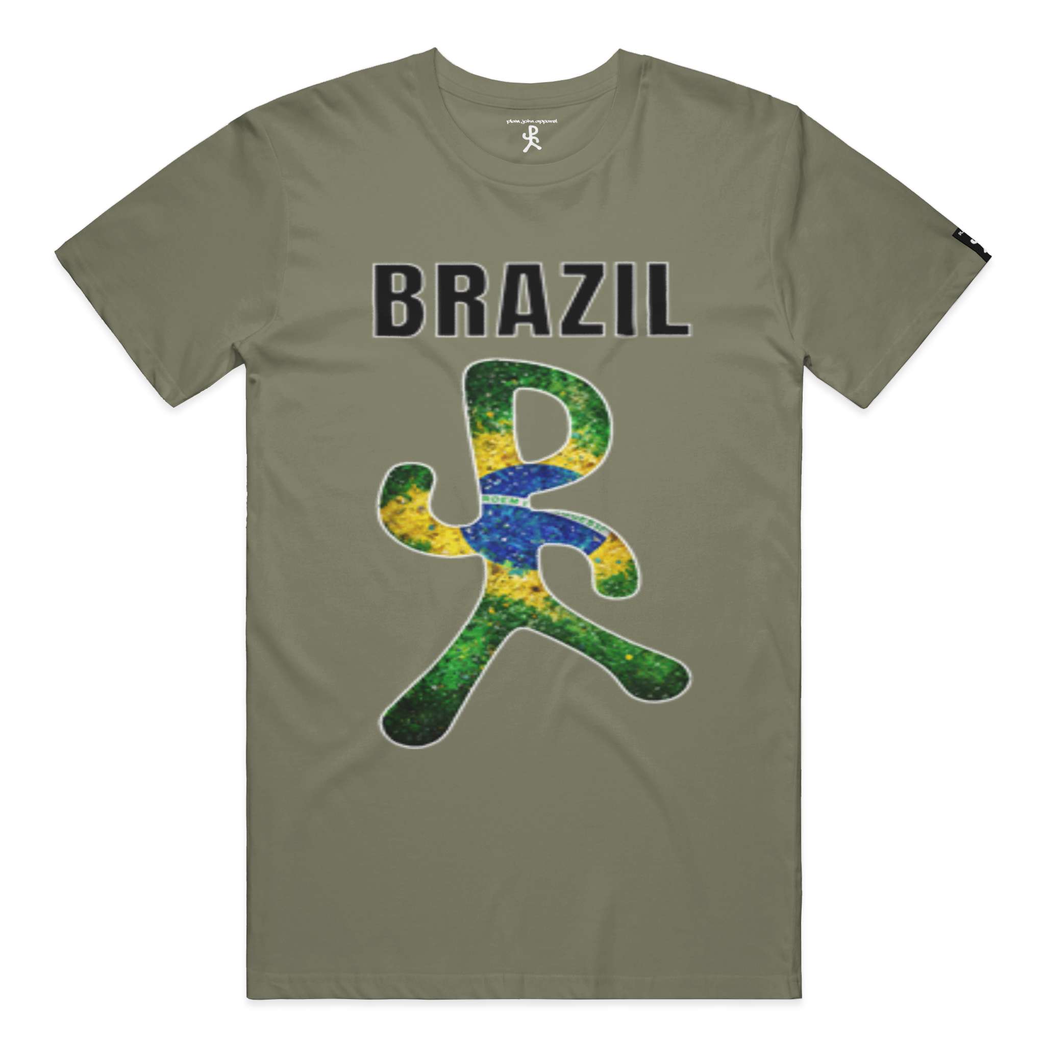 Brazil Military Green Running Man Tee