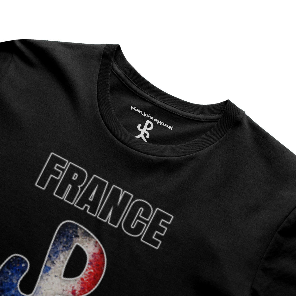 France Black Running Man Tee