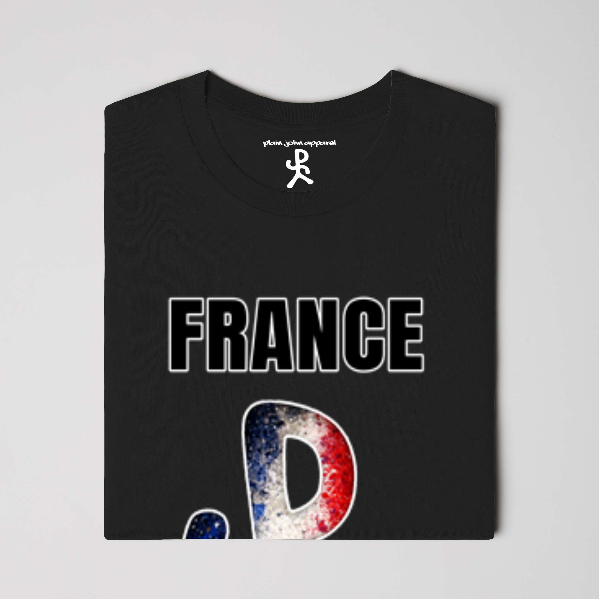 France Black Running Man Tee
