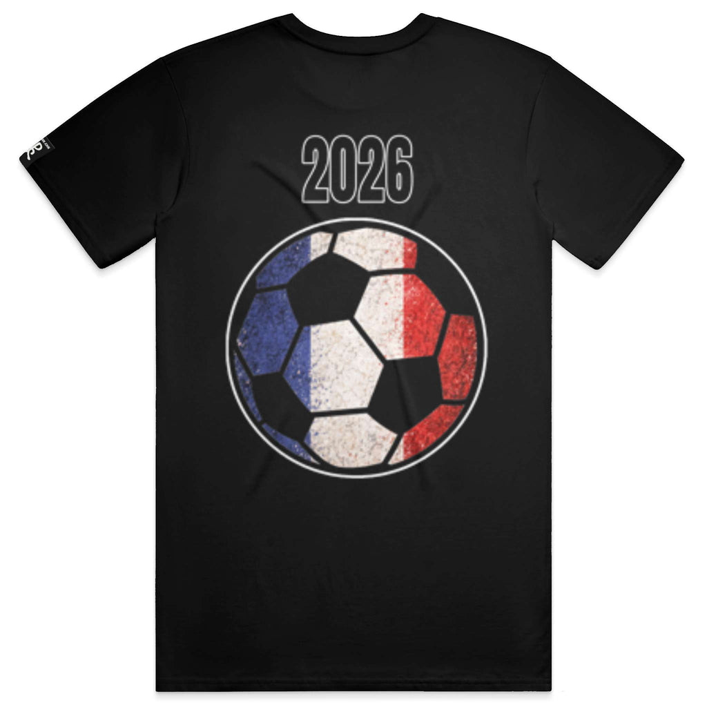 France Black Running Man Tee