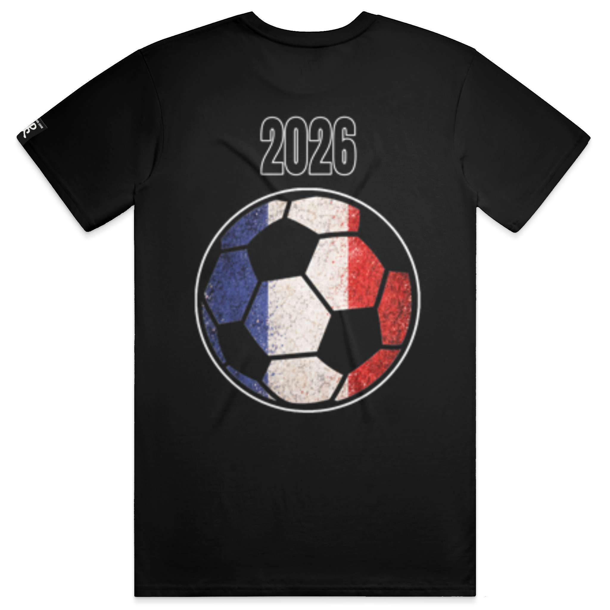 France Black Running Man Tee
