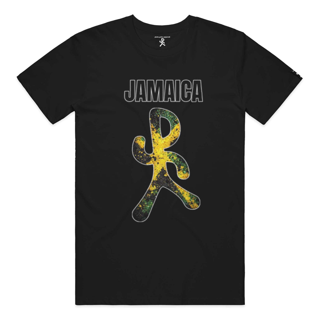 Jamaica Black Running Man Tee
