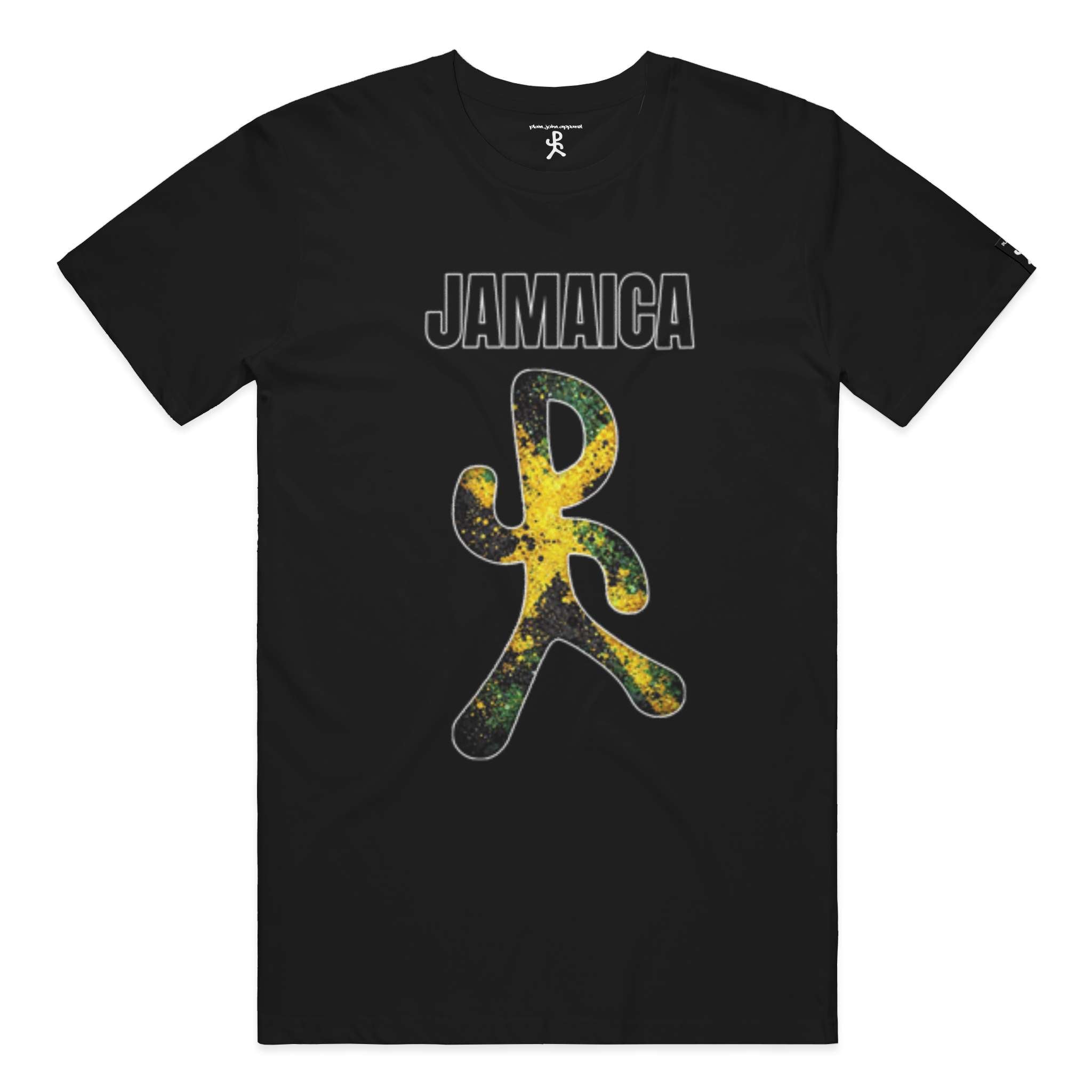 Jamaica Black Running Man Tee