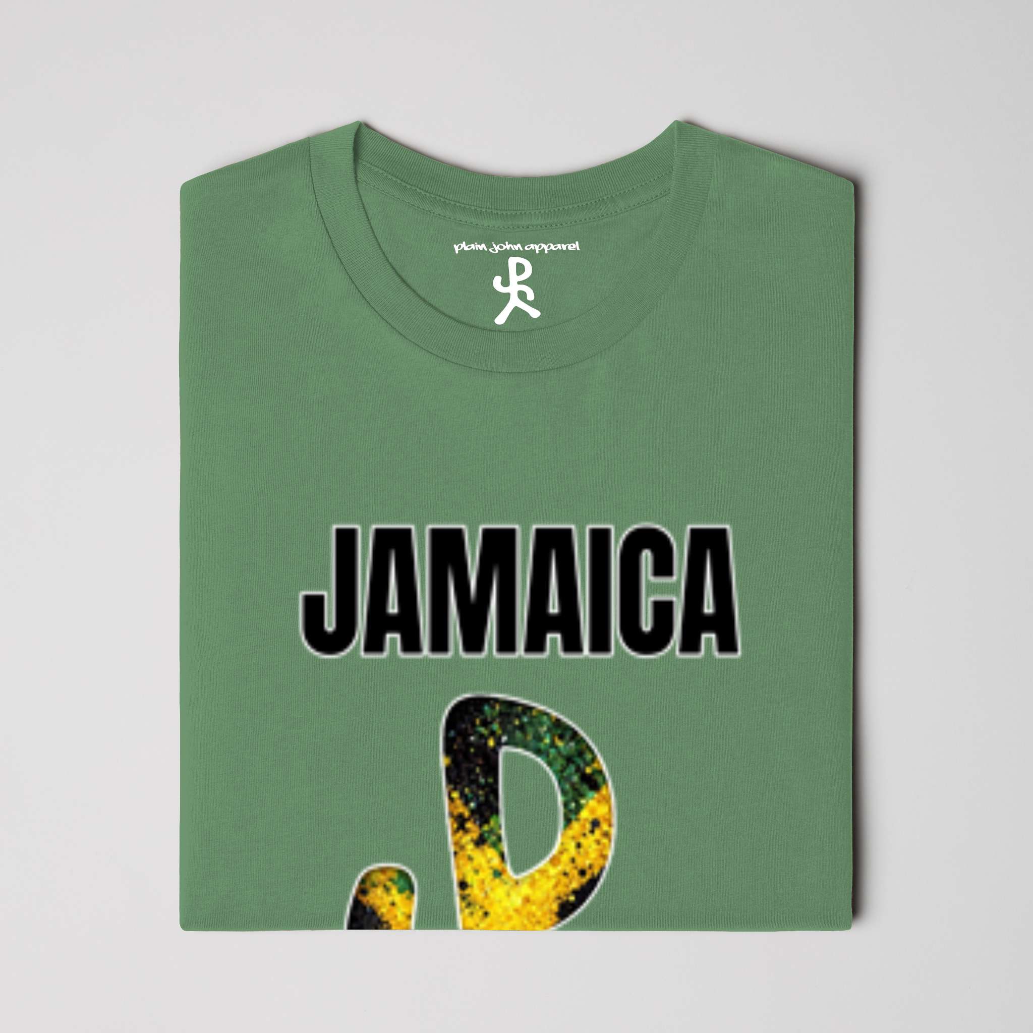 Jamaica Military Green Running Man Tee