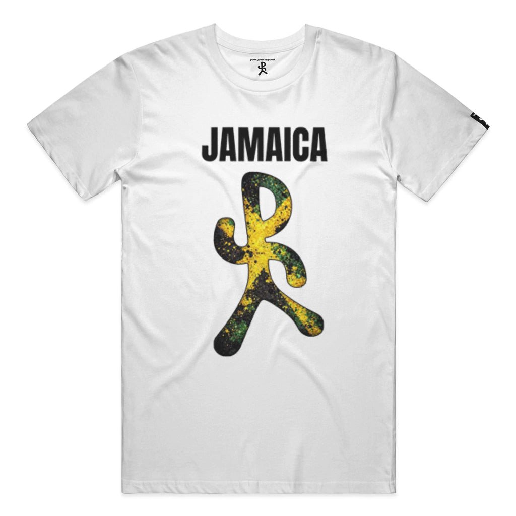 Jamaica White Running Man Tee