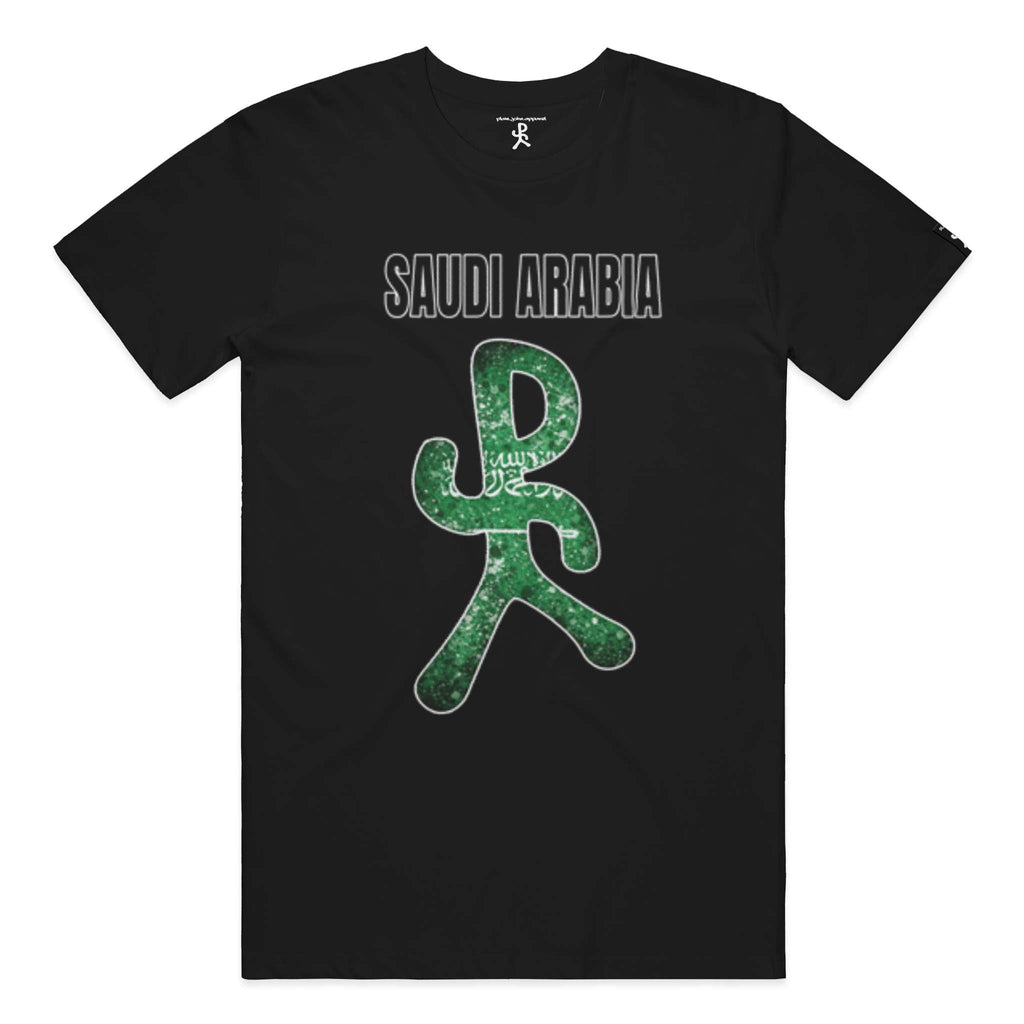 Saudi Arabia Black Running Man Tee