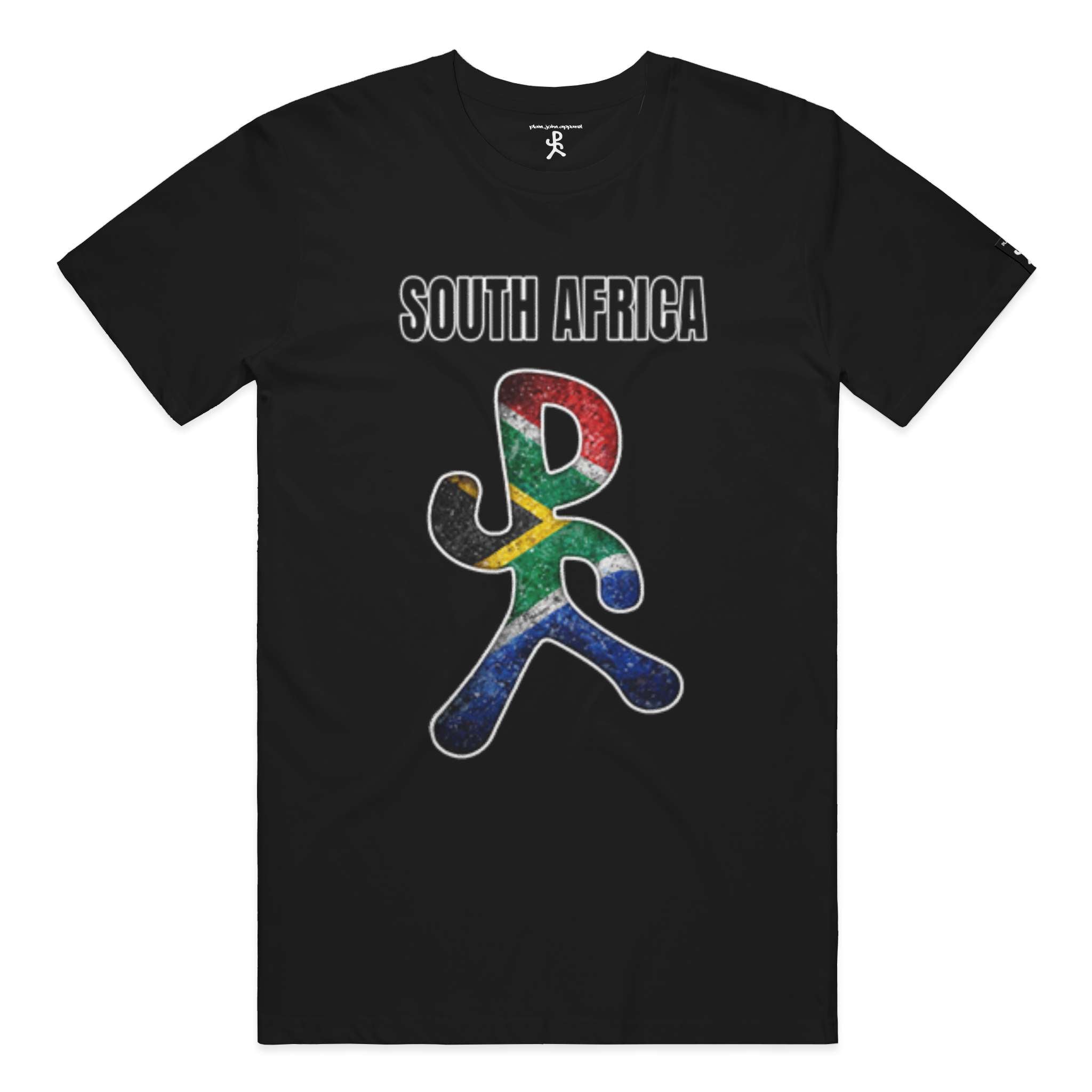 South Africa Black Running Man Tee