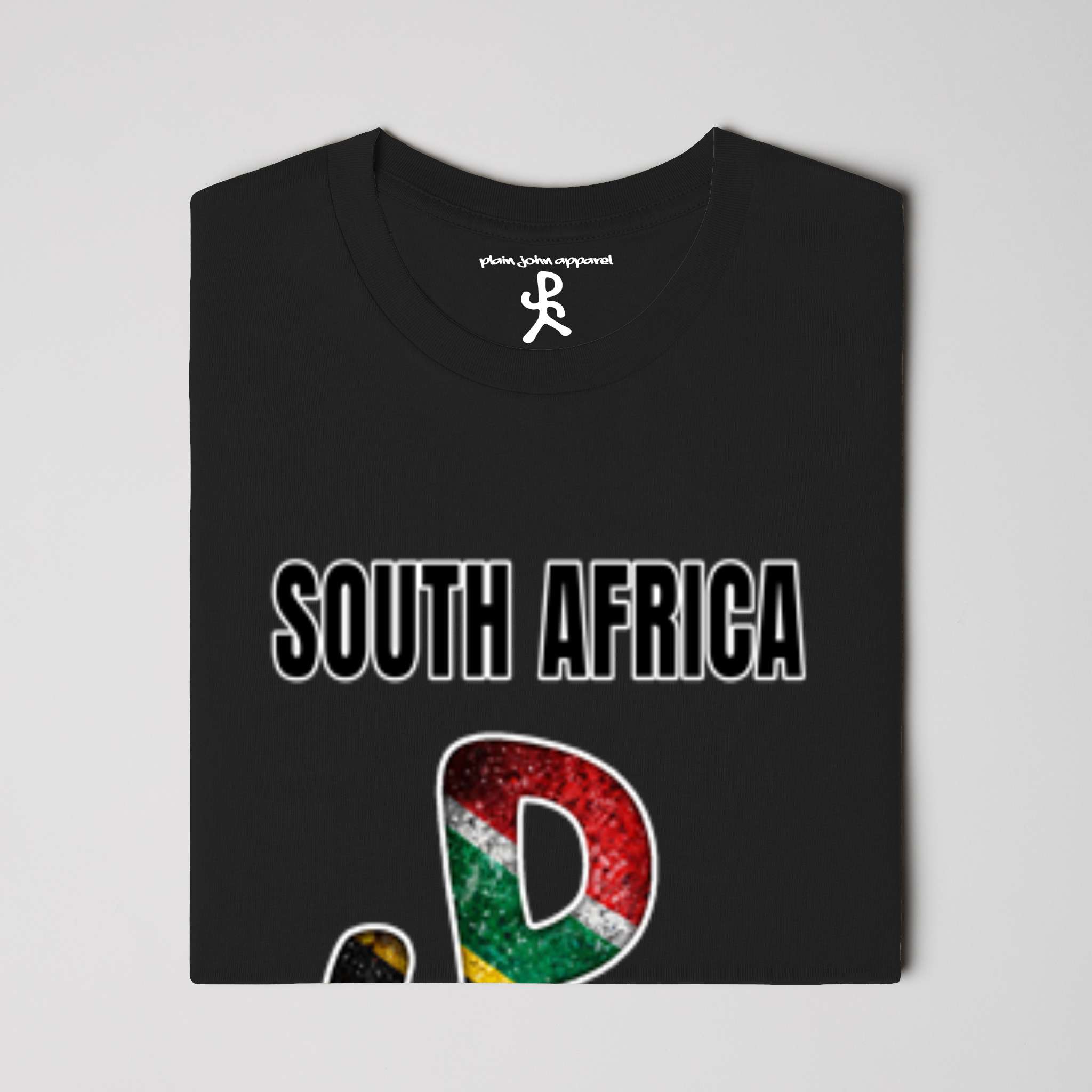 South Africa Black Running Man Tee