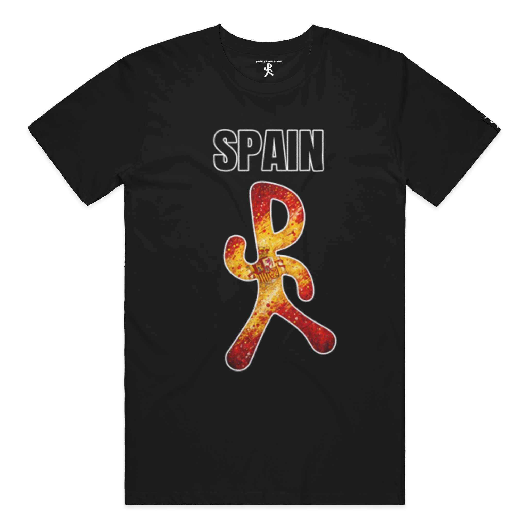 Spain Black Running Man Tee