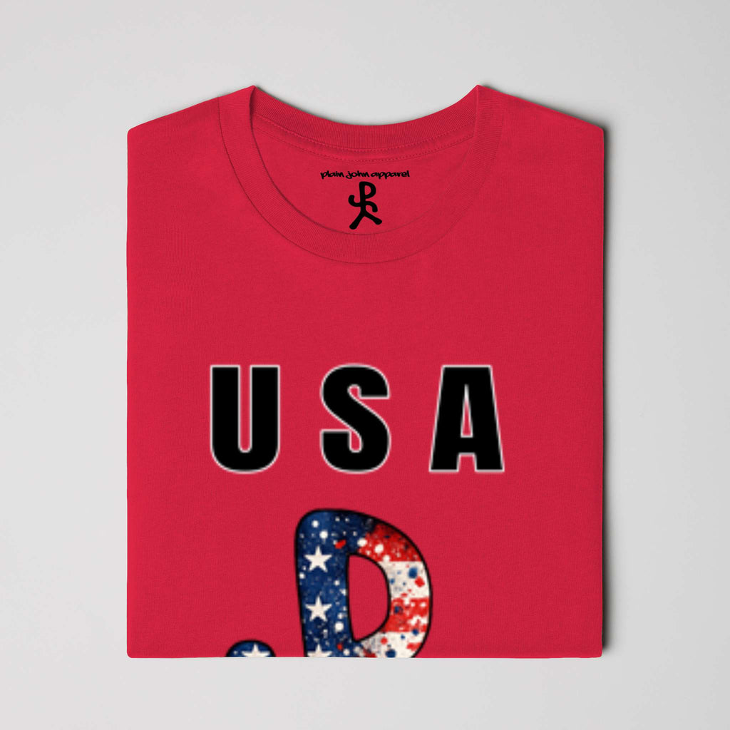USA Red Running Man Tee