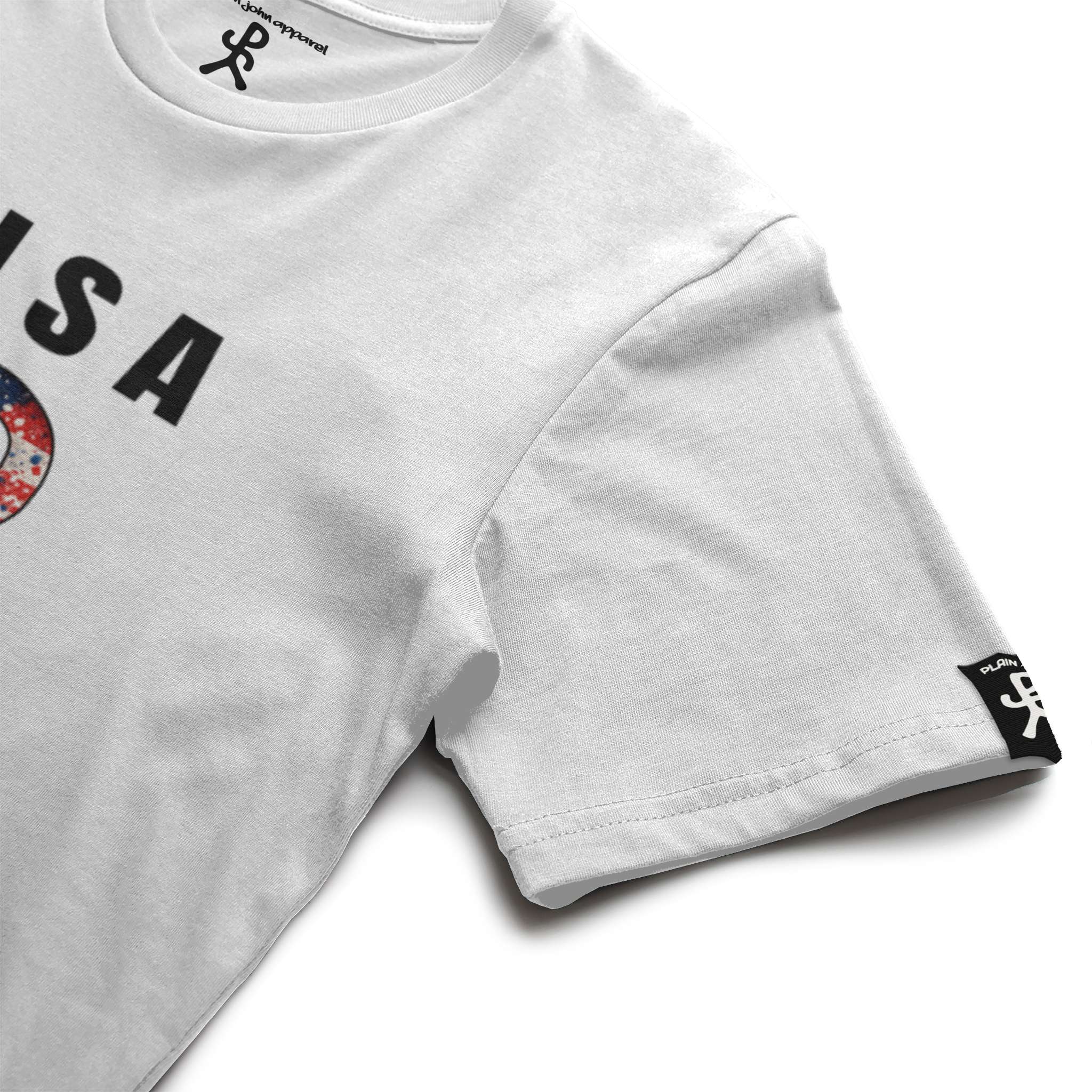 USA White Running Man Tee